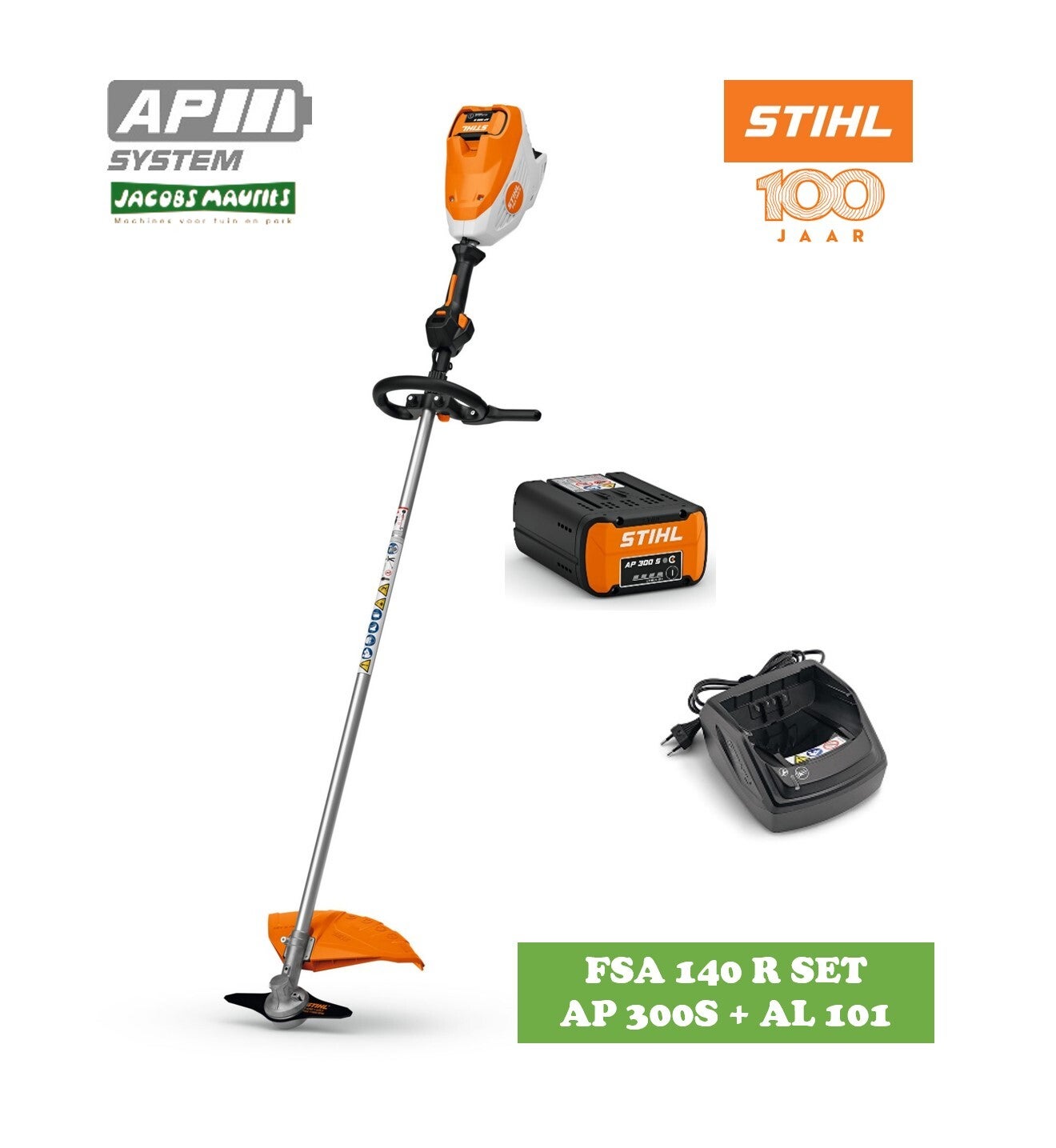 Stihl FSA 140 R PRO accu grastrimmer (met AP 300 S accu en AL 101 lader)