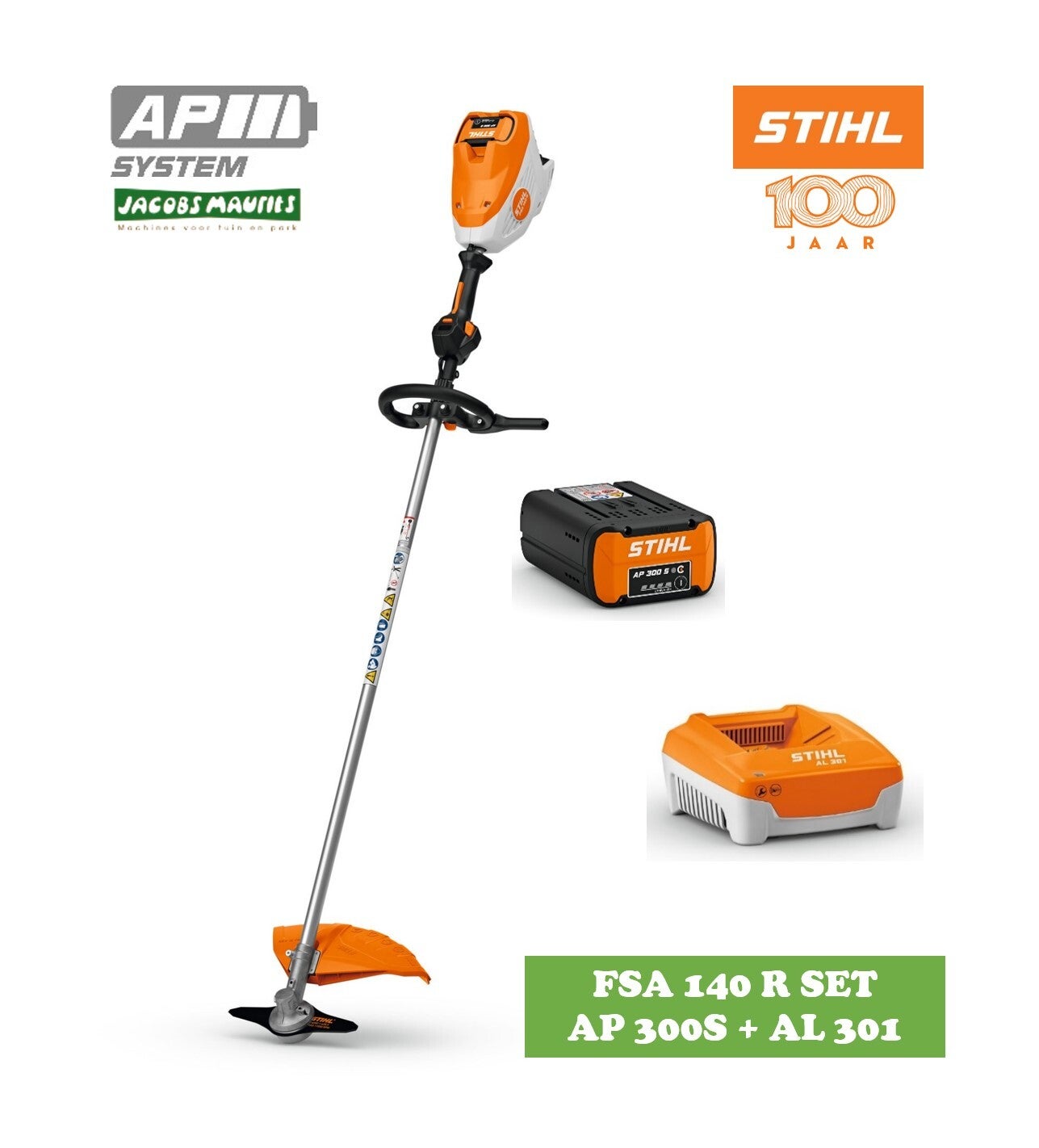 Stihl FSA 140 R PRO accu grastrimmer (met AP 300 S accu en AL 301 lader)