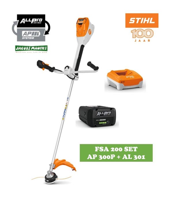 Stihl FSA 200 PRO accu bosmaaier (met AP 300 P accu en AL 301 lader)