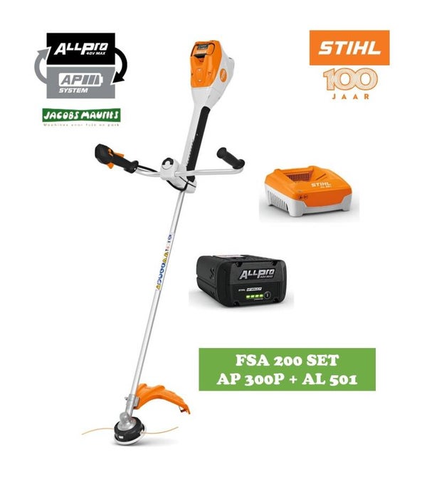 Stihl FSA 200 PRO accu bosmaaier (met AP 300 P accu en AL 501 lader)