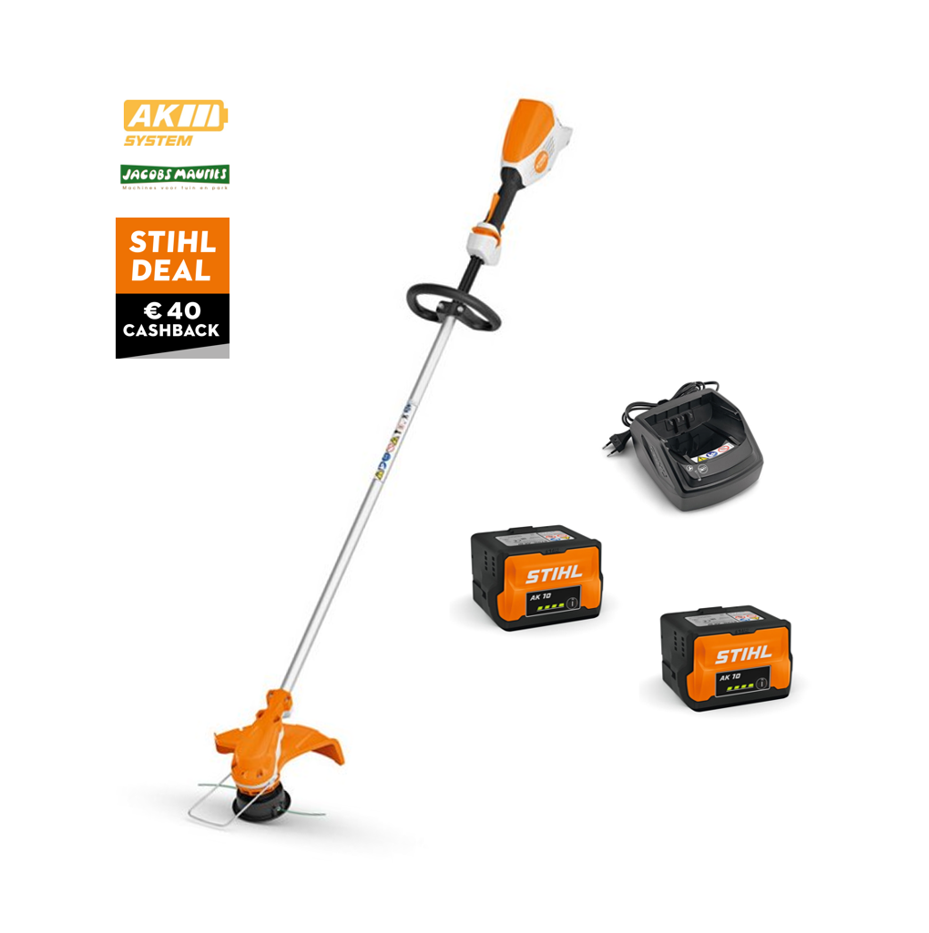 Stihl FSA 60 R accu grastrimmer (met 2x AK 10 accu en lader AL 101)