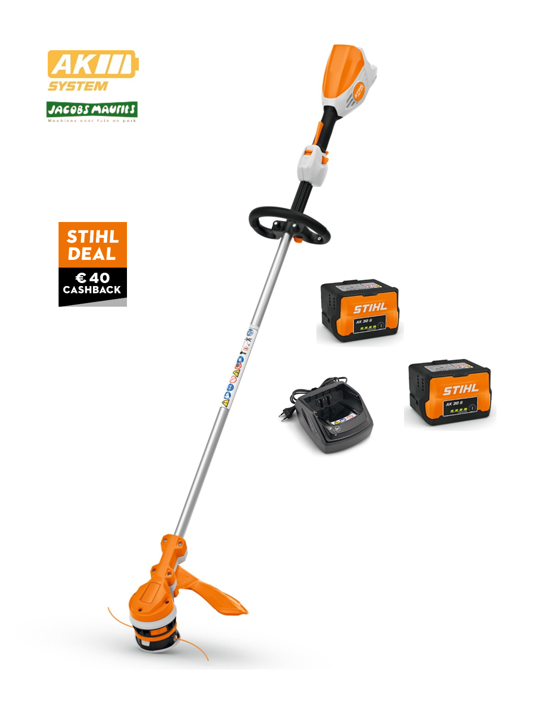 Stihl FSA 70 R accu grastrimmer (met 2x AK 30 S accu en AL 101 lader)