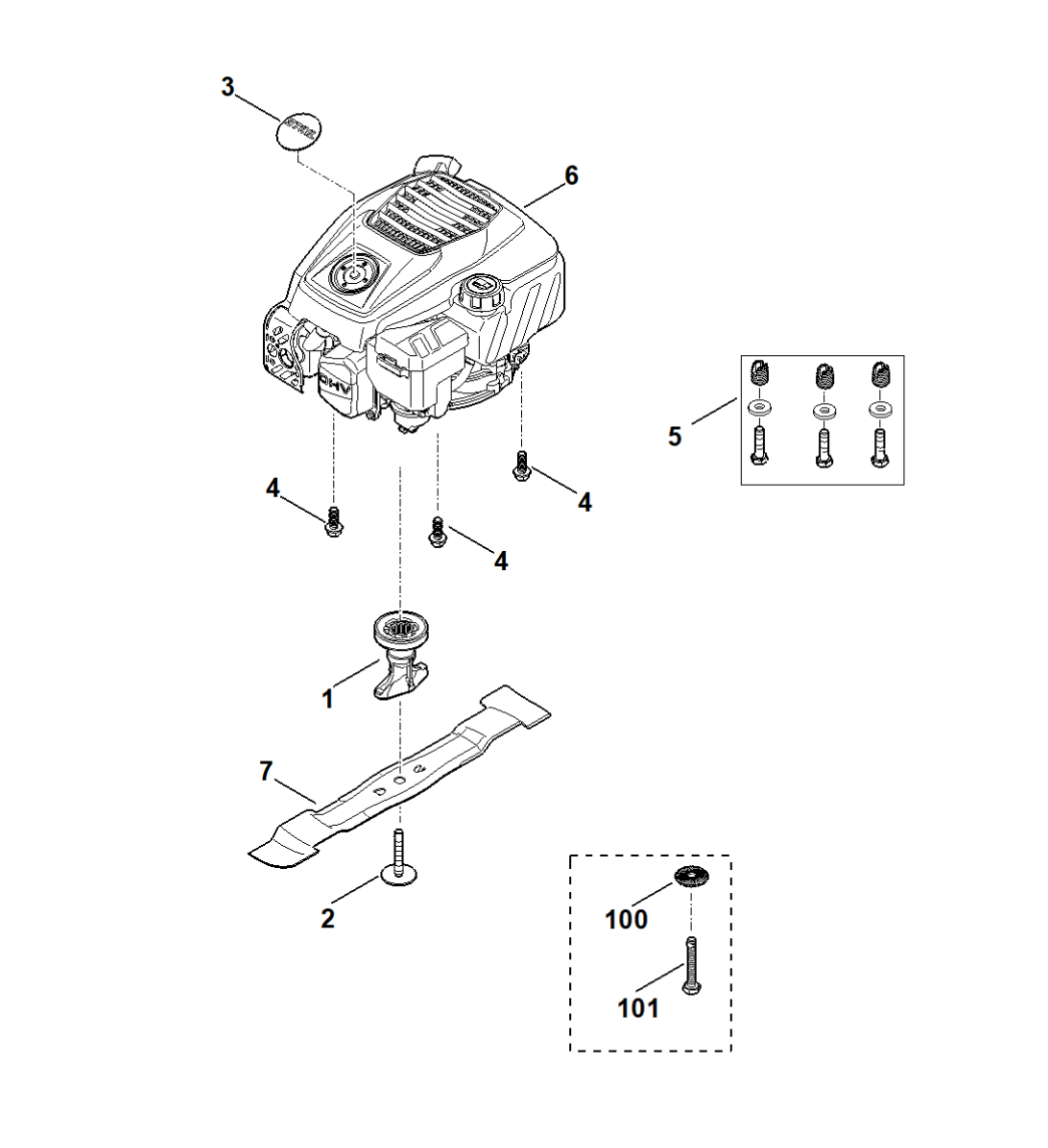 Stihl onderdelenlijst motor / mes RM 248.3 T