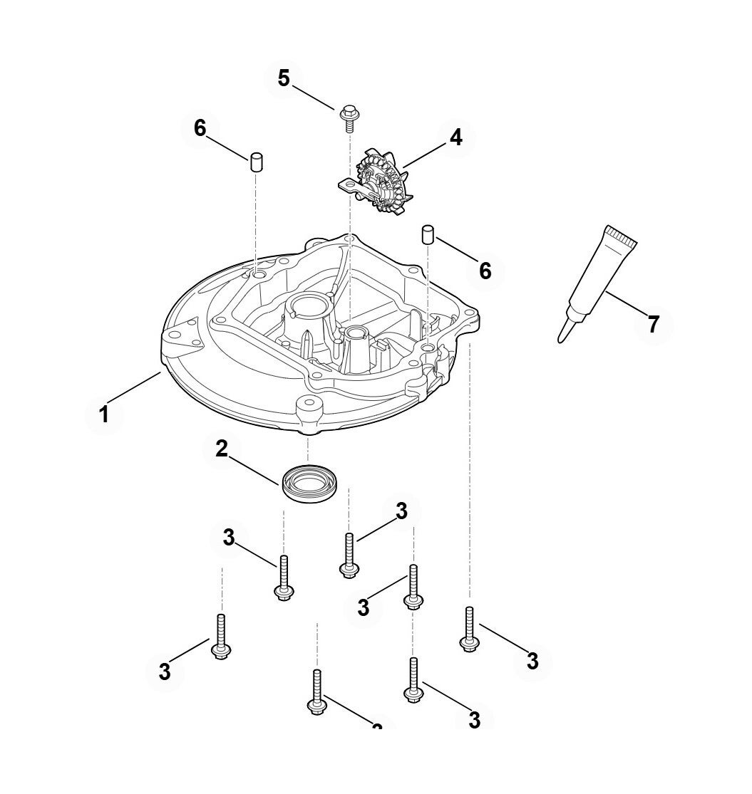 Stihl onderdelenlijst oliecarter voor motor EVC 205.0