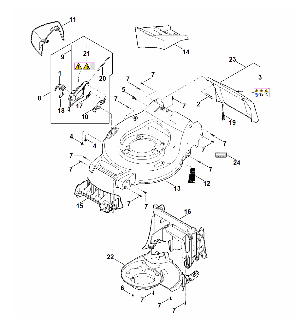 Stihl onderdelenlijst behuizing RM 253.3