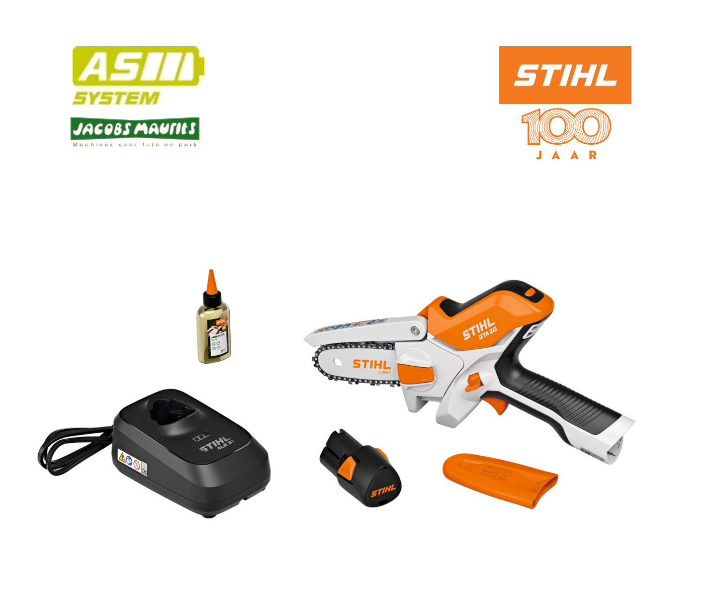 Stihl GTA 20 accu snoeizaag (set met AS 2 accu en lader)