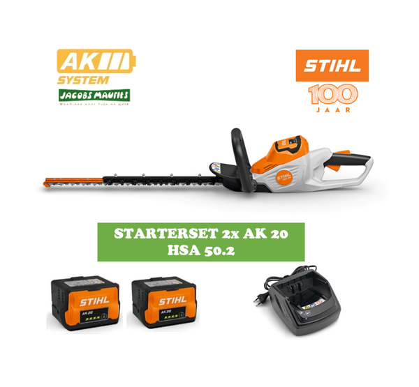 Stihl HSA 50 accu heggenschaar (met 2x AK 20 accu en AL 101 lader)