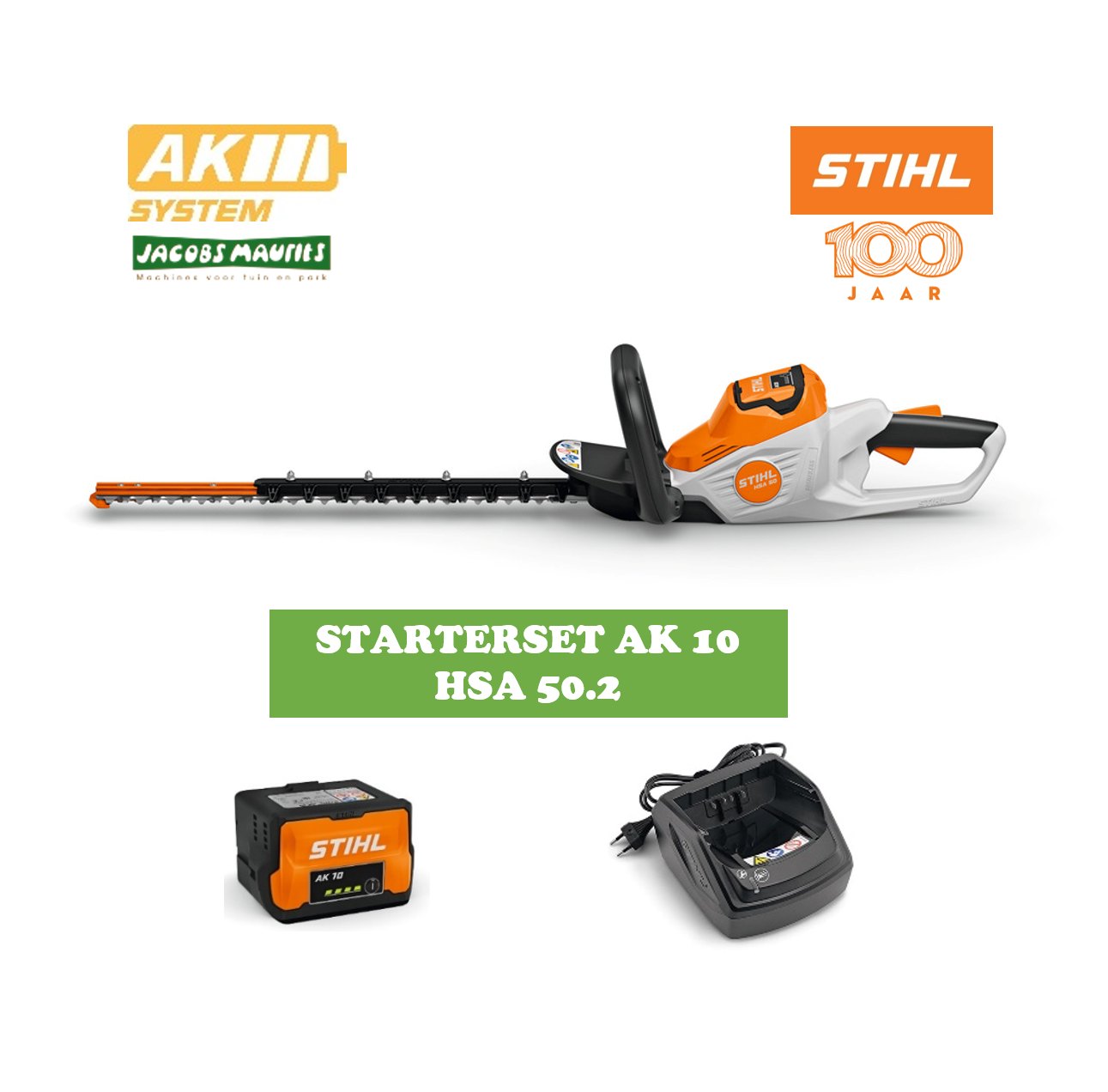 Stihl HSA 50 accu heggenschaar (met AK 10 accu en AL 101 lader)