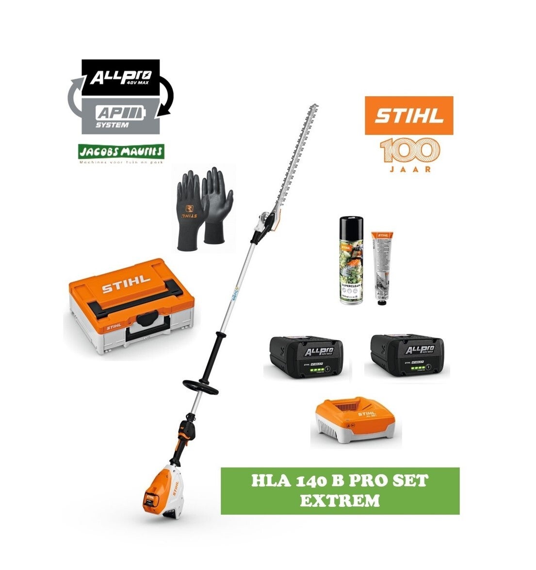 Stihl HLA 140-B PRO accu heggenschaar op steel EXTREM PRO-SET
