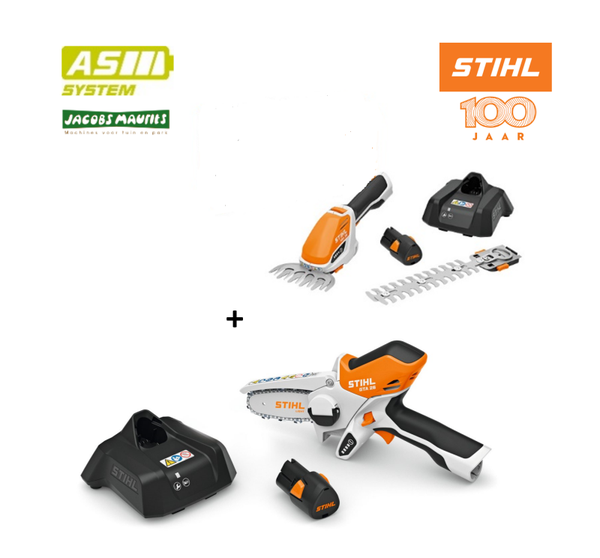 Stihl Set HSA 26 + GTA 26 accu gras- en buxusschaar + accu snoeizaag