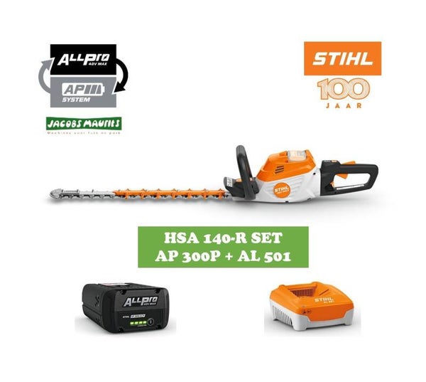 Stihl HSA 140 R PRO accu heggenschaar 60cm (met AP 300 P accu en AL 501 lader)