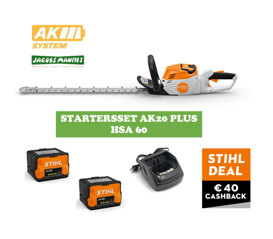 Stihl HSA 60 accu heggenschaar (met 2x AK 20 accu en AL 101 lader)