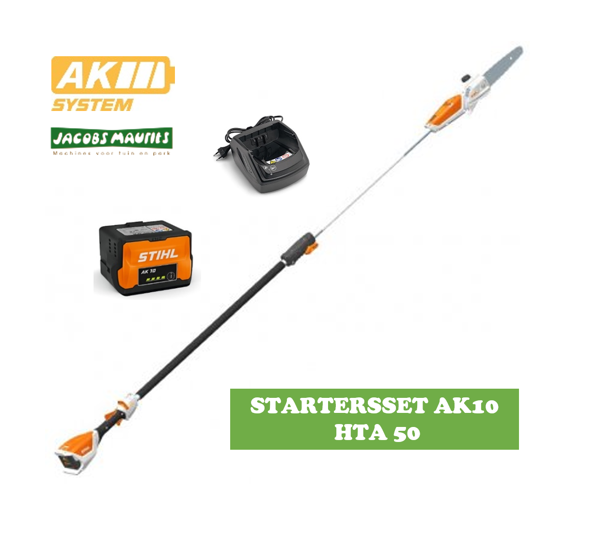 Stihl HTA 50 accu hoogtesnoeier (met AK 10 accu en lader AL 101)