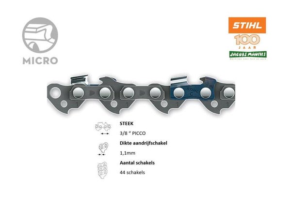 Stihl zaagketting 36100000044 3/8"P 1,1mm (30cm)