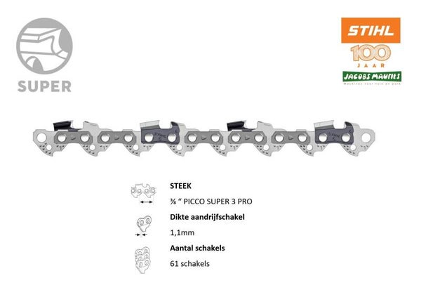 Stihl zaagketting 36990000061 3/8"P 1,1mm (45cm)