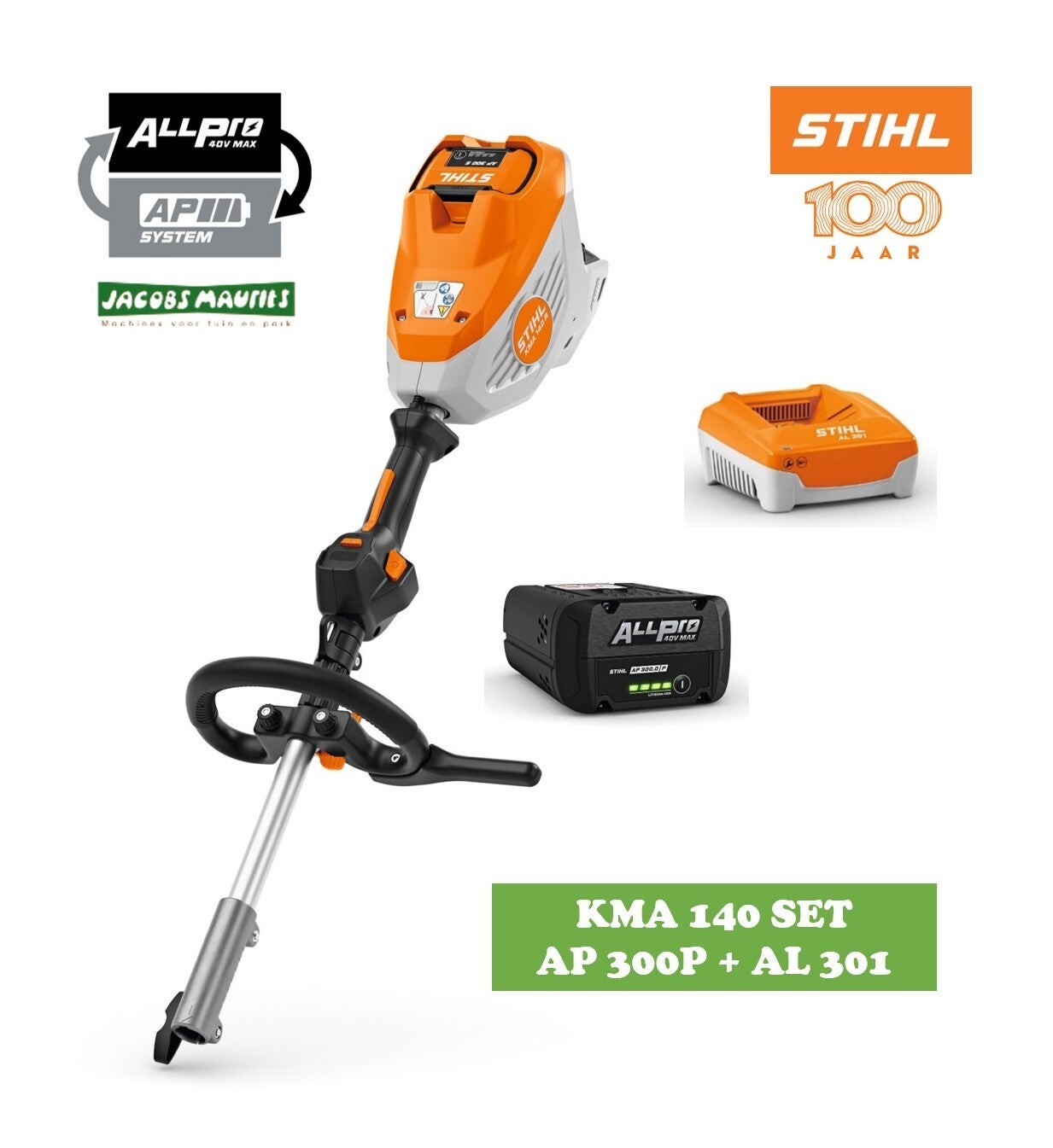 Stihl KMA 140 R accu combimotor (met AP 300 P accu en AL 301 lader)