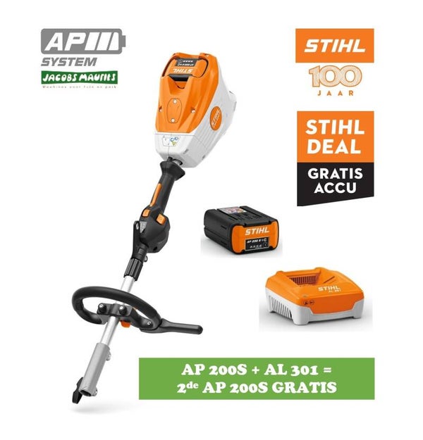 STIHL KMA 200 R accu combimotor met GRATIS 2de ACCU DEAL AP 200 S