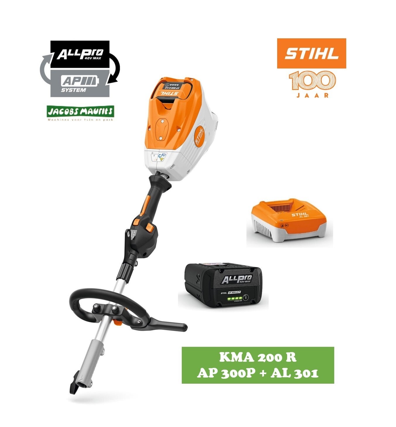 Stihl KMA 200 R accu combimotor (met AP 300 P accu en AL 301 oplader)