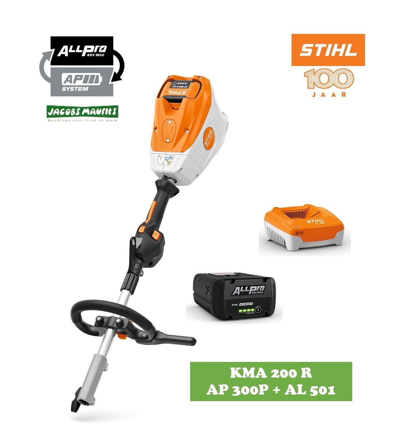 Stihl KMA 200 R accu combimotor (met AP 300 P accu en AL 501 oplader)