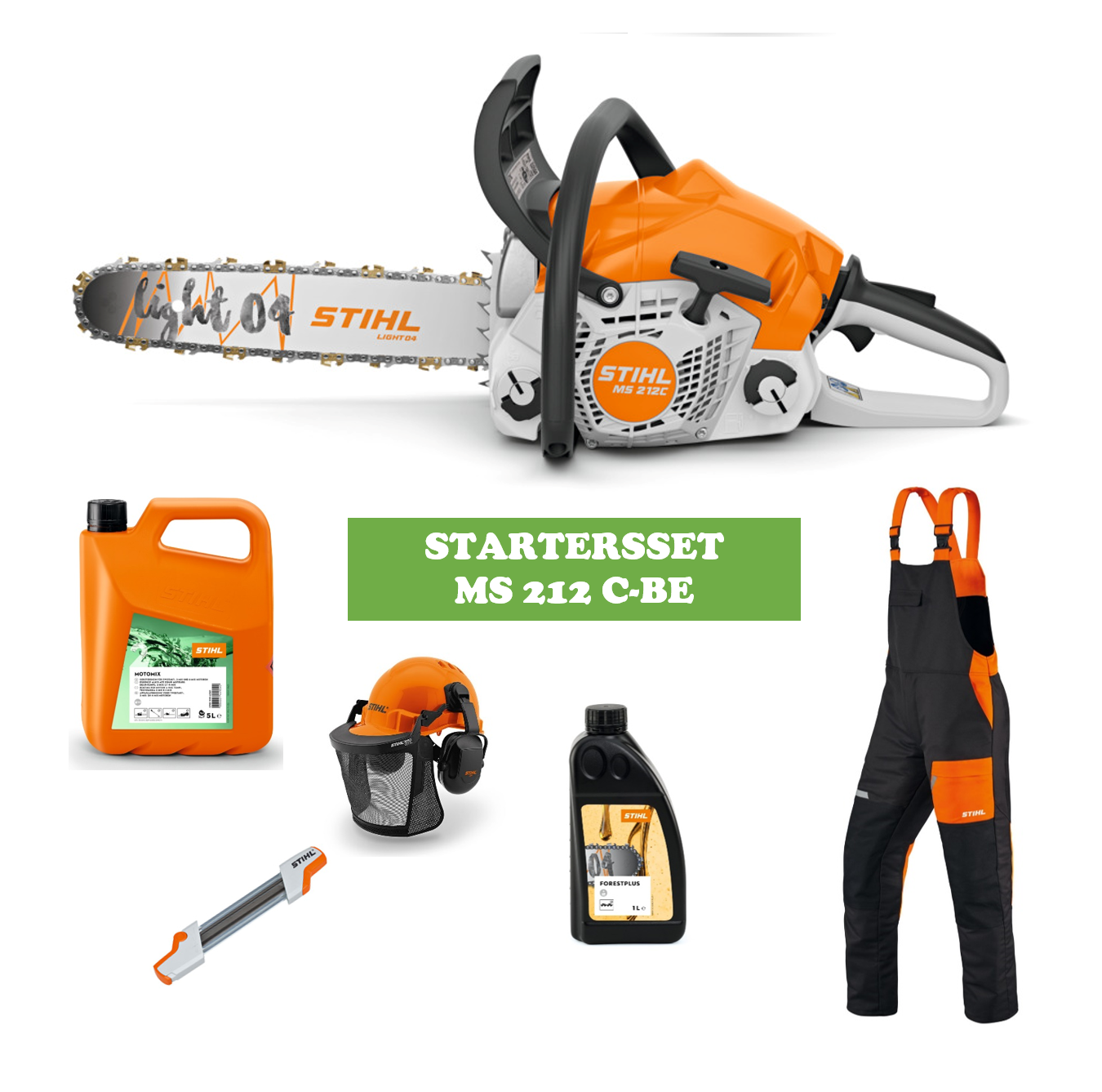 Stihl MS 212 C-BE benzine kettingzaag startersset