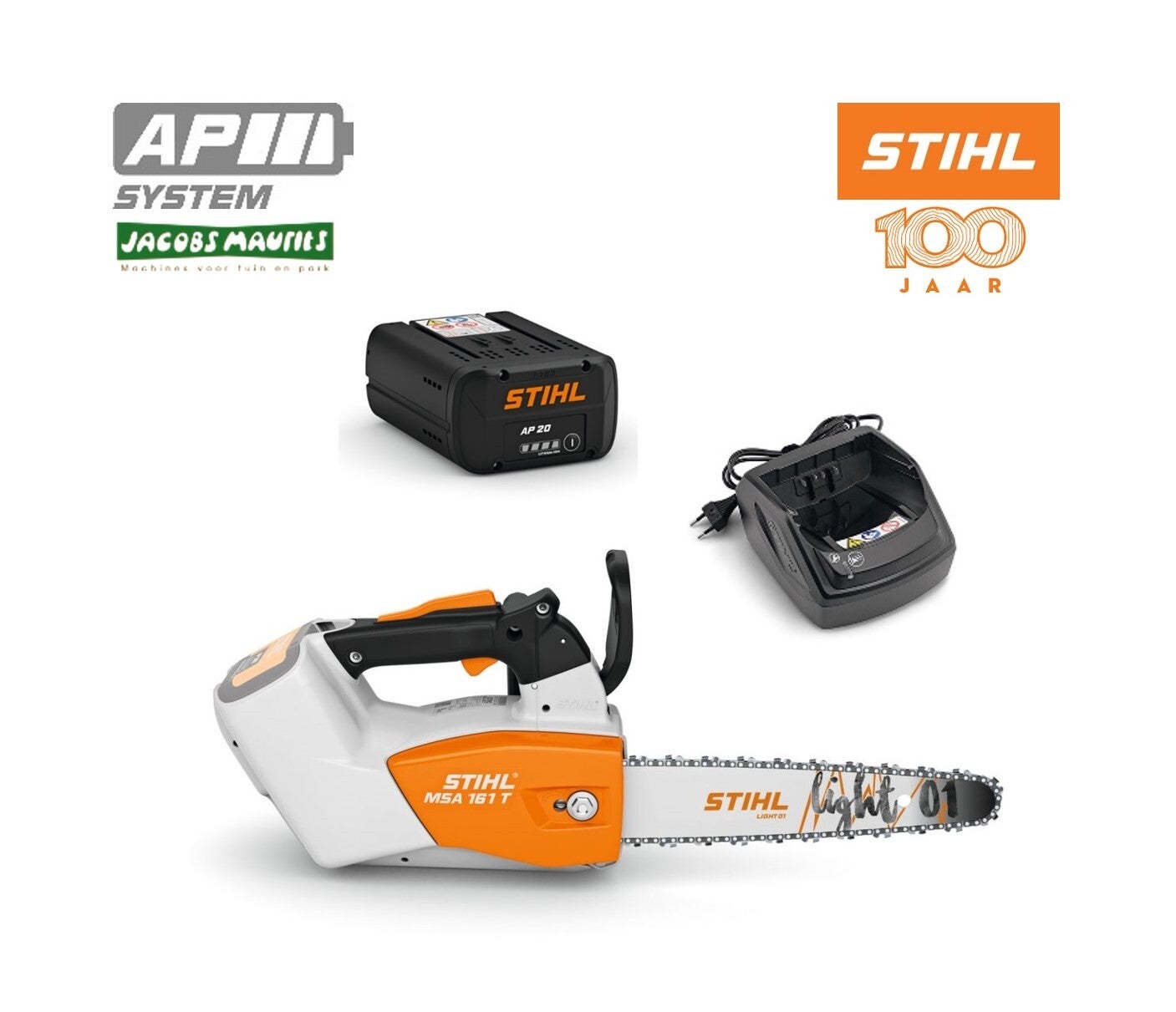 Stihl MSA 161 T tophendel accu kettingzaag (incl. AP 20 accu en AL 101 lader)