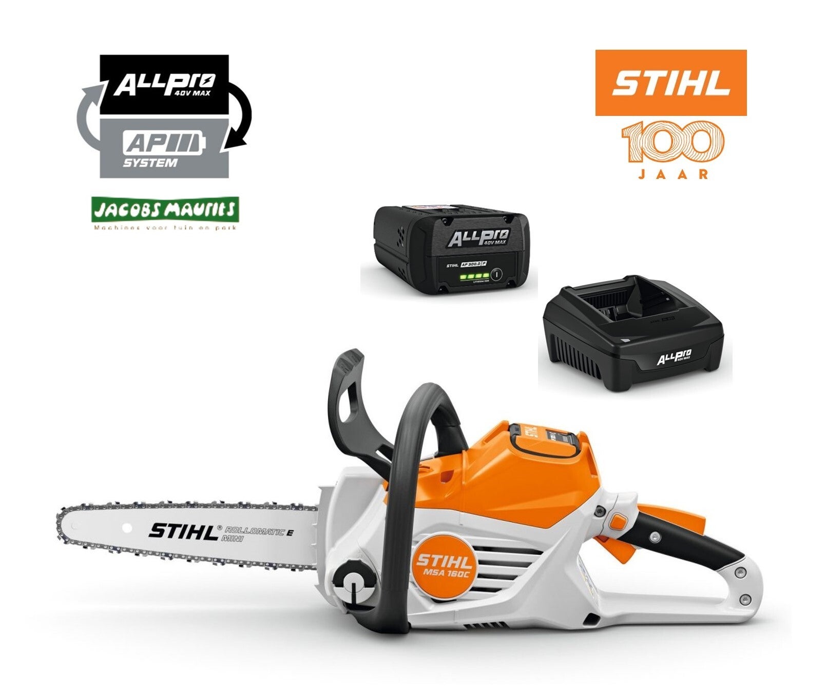 Stihl MSA 160 C-B accu kettingzaag (met AP 200 P accu en AL 301 lader)
