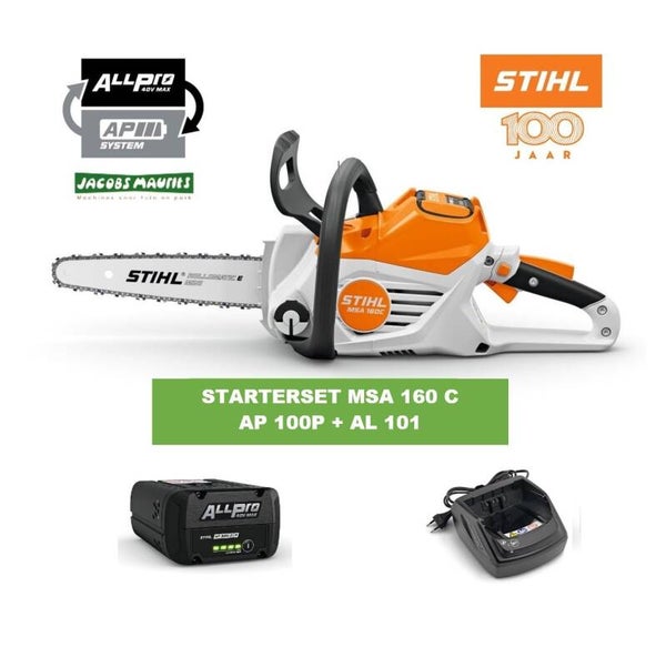 Stihl MSA 160 C-B accu kettingzaag (met AP 100 P accu en AL 101 lader)