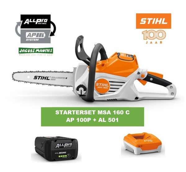 Stihl MSA 160 C-B accu kettingzaag (met AP 100 P accu en AL 501 lader)