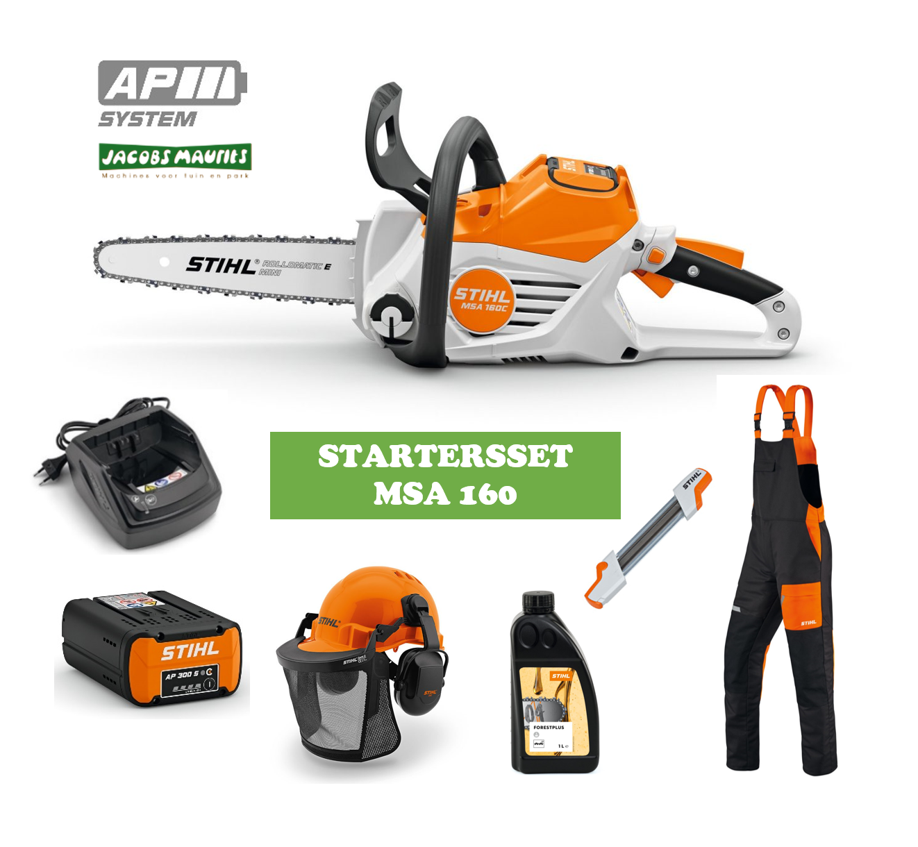 Stihl MSA 160 accu kettingzaag starters set