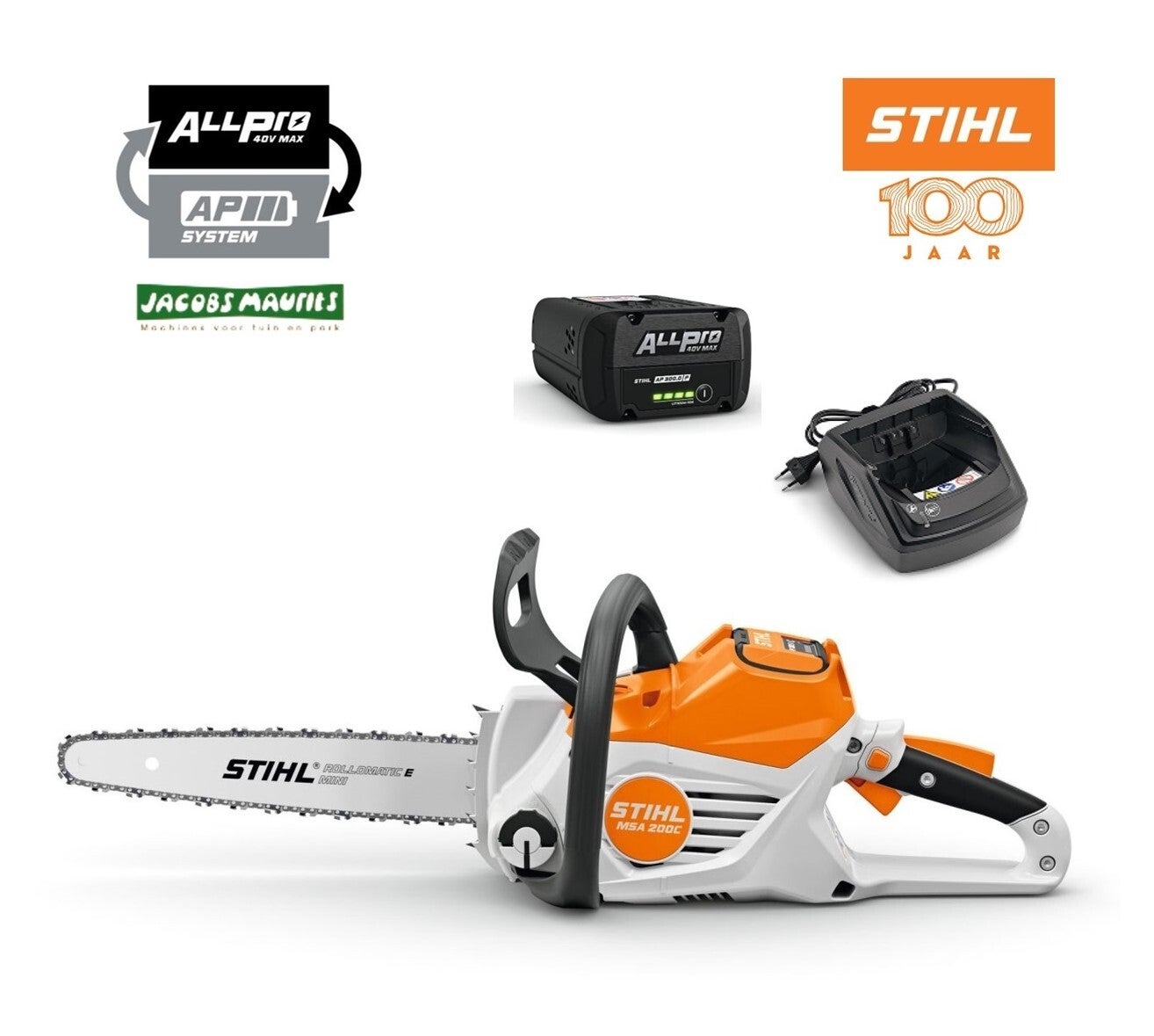 Stihl MSA 200 C-B accu kettingzaag (met AP 100 P accu en AL 101 lader)