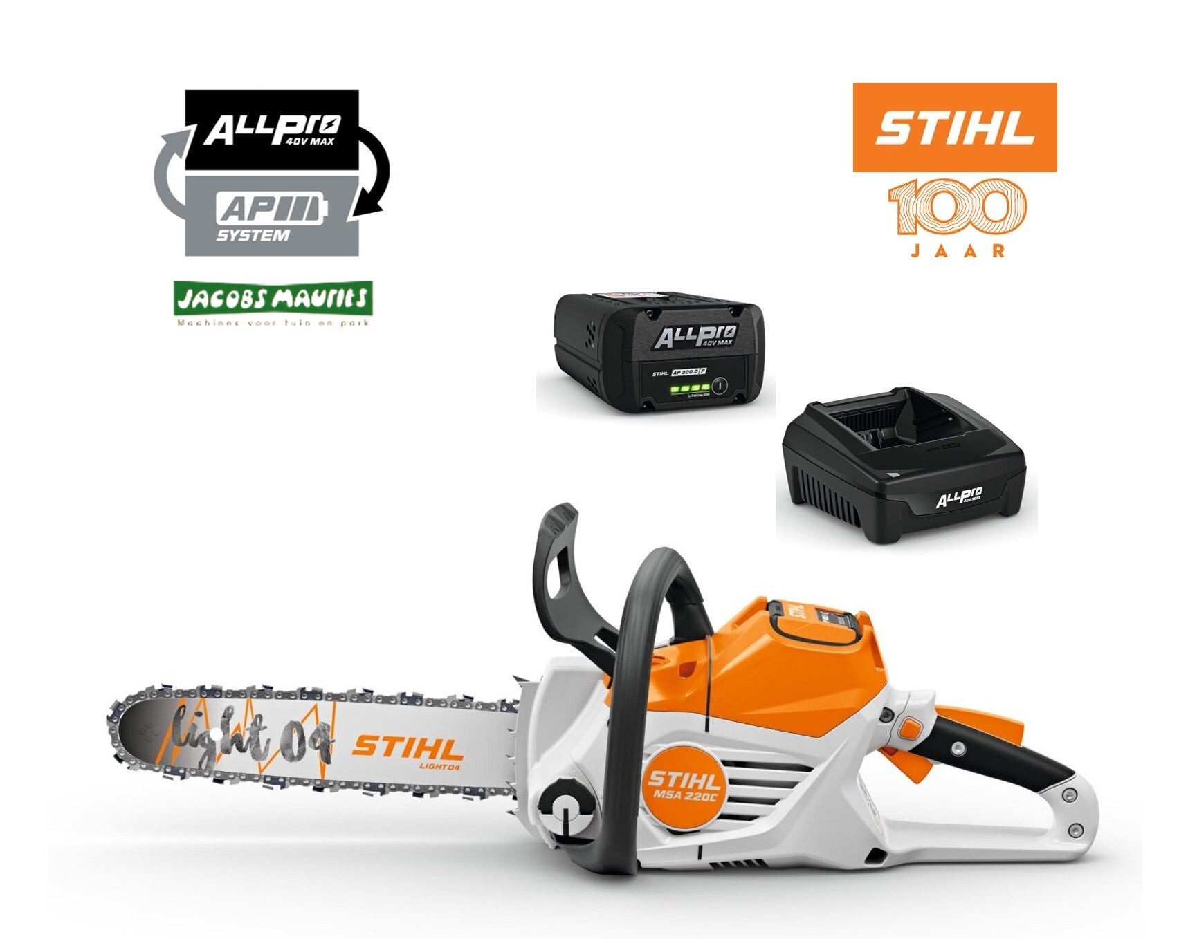 Stihl MSA 220 C-B accu kettingzaag (met AP 200 P accu en AL 301 lader)