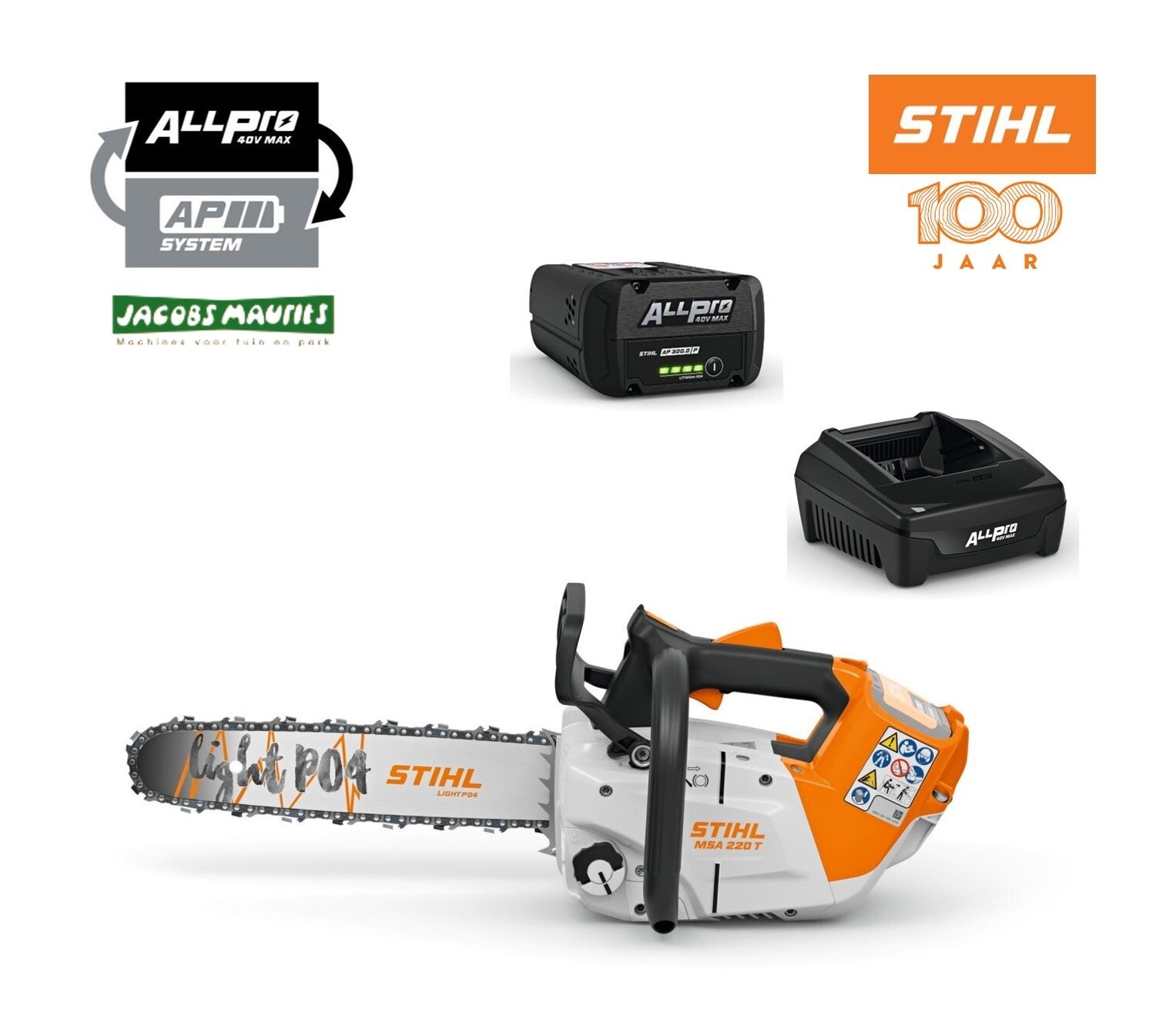Stihl MSA 220 T accu kettingzaag (met AP 200 P accu en AL 301 lader)