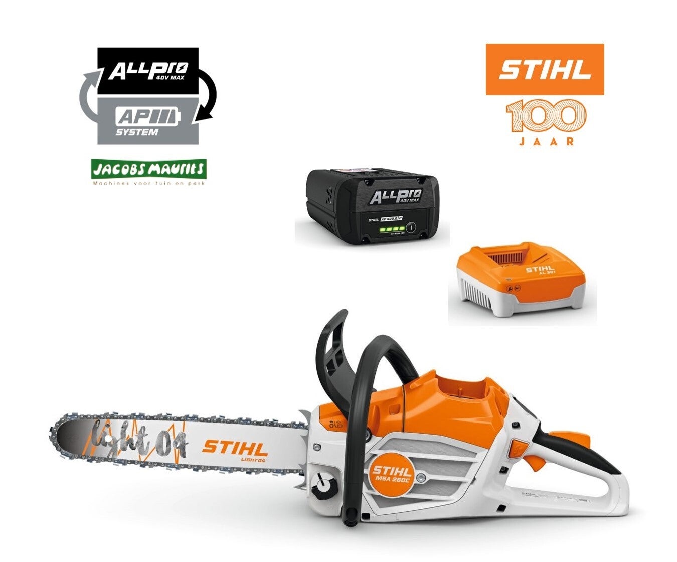 Stihl MSA 260 C-O accu kettingzaag (set met AP 200 P accu en AL 301 lader)