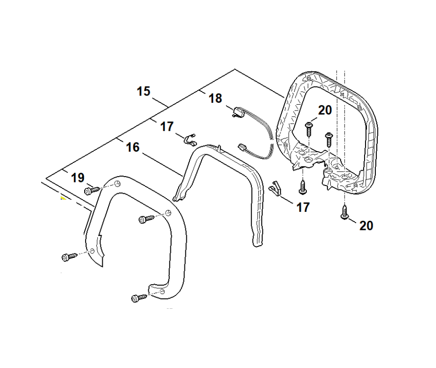 Stihl beugelhandgreep HA067901200