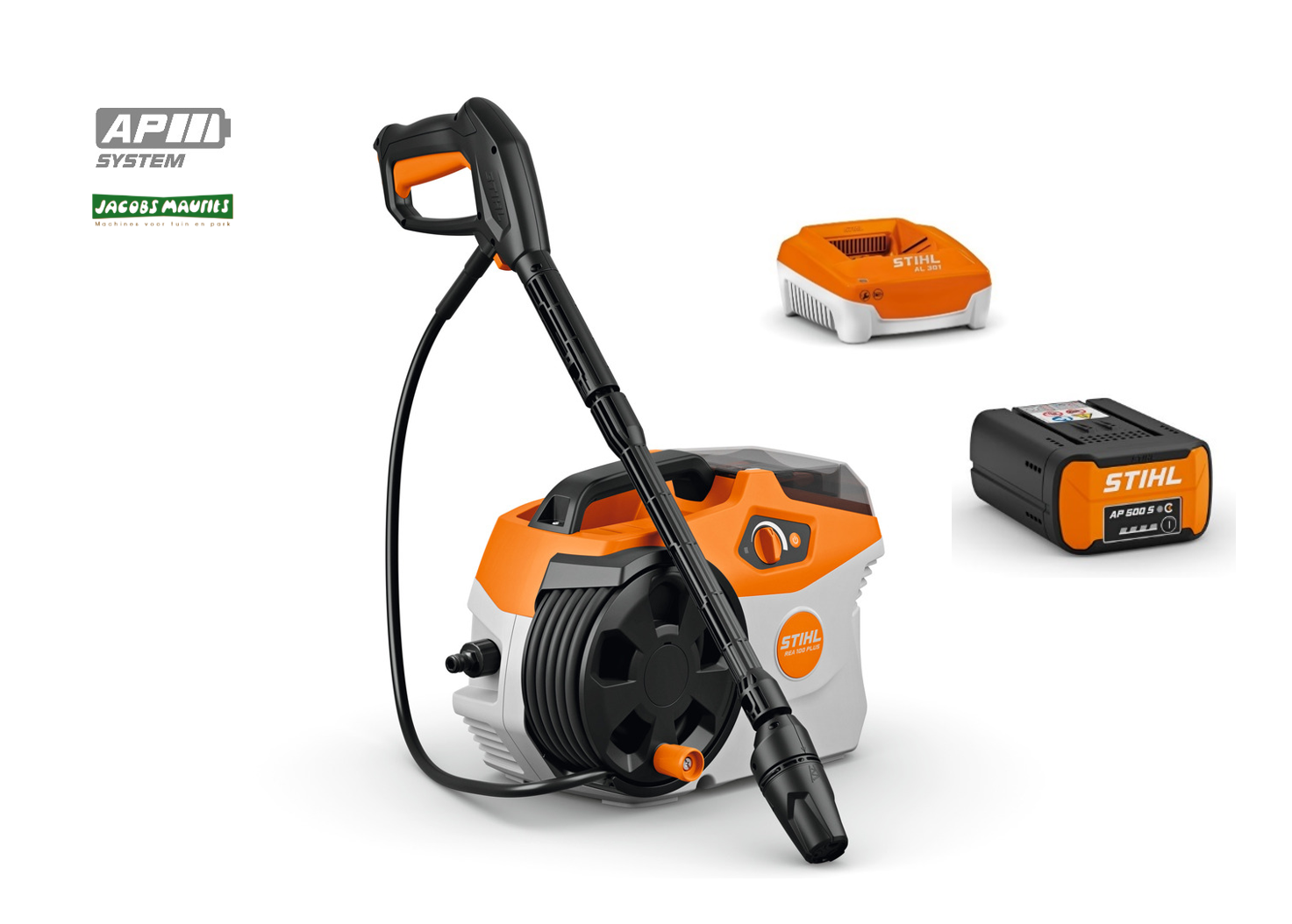 Stihl REA 100 PLUS accu hogedrukreiniger (met AP 500 S accu en AL 301 oplader)