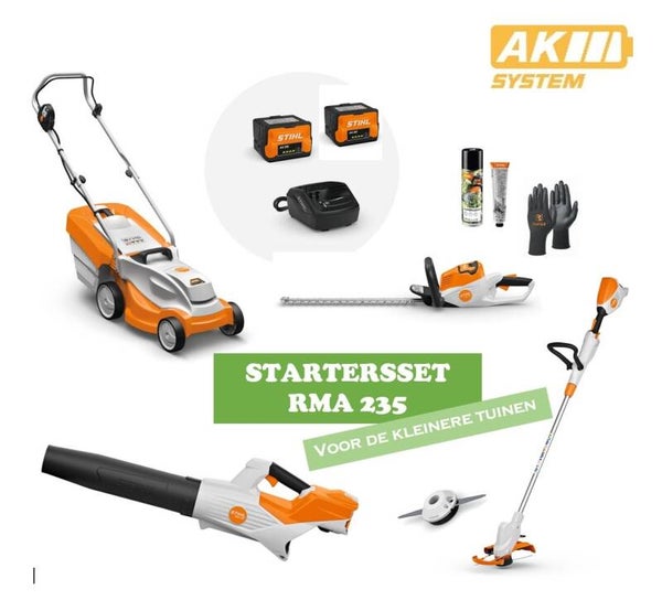 Stihl startersset voor kleinere tuinen AK-machines