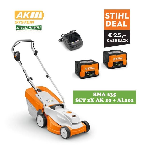 Stihl RMA 235 accu grasmaaier (32cm, met 2x AK 10 accu en lader AL 101)