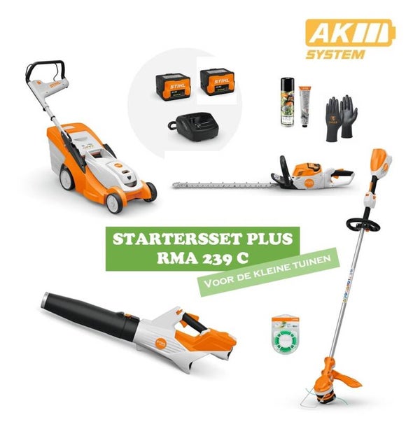 Stihl startersset PLUS voor kleine tuinen AK-machines