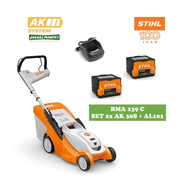 Stihl RMA 239 C accu grasmaaier (37cm, met 2x AK 30 S accu en lader AL 101)