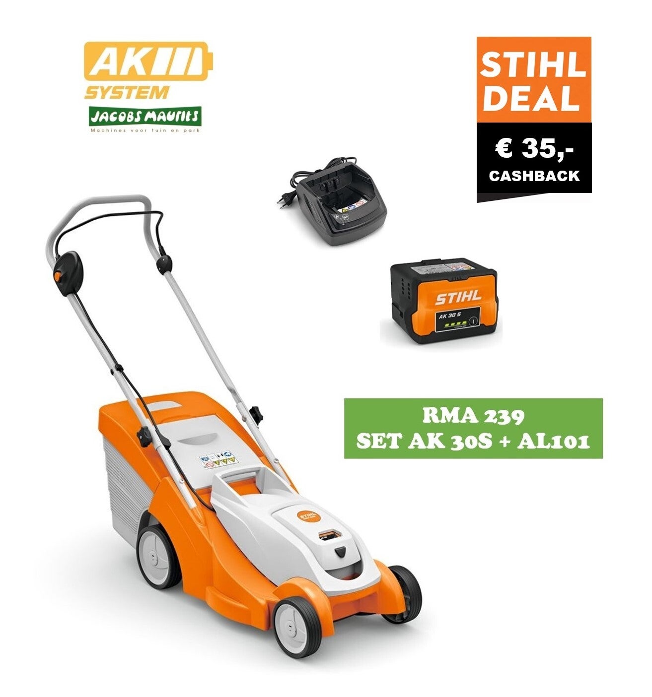 Stihl RMA 239 accu grasmaaier (37cm, met starter set AK 30 S)