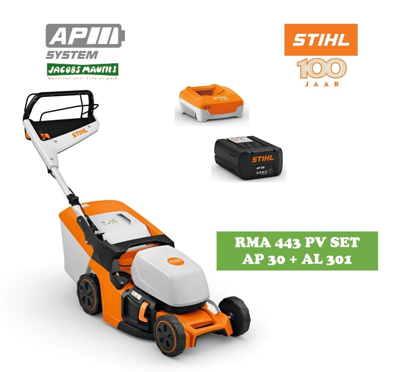 Stihl RMA 443 PV accu grasmaaier (41 cm - met AP 30 accu en AL 301 lader)