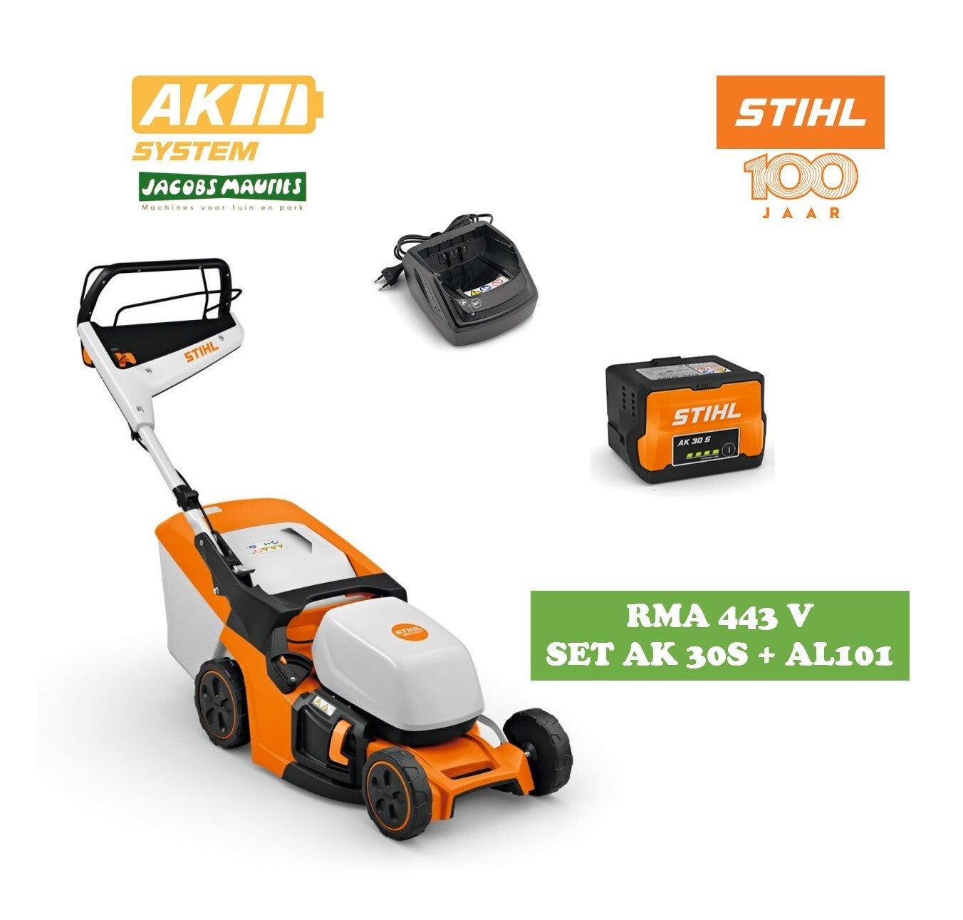 Stihl RMA 443 V accu grasmaaier (41cm - met AK 30 S accu en AL 101 lader)