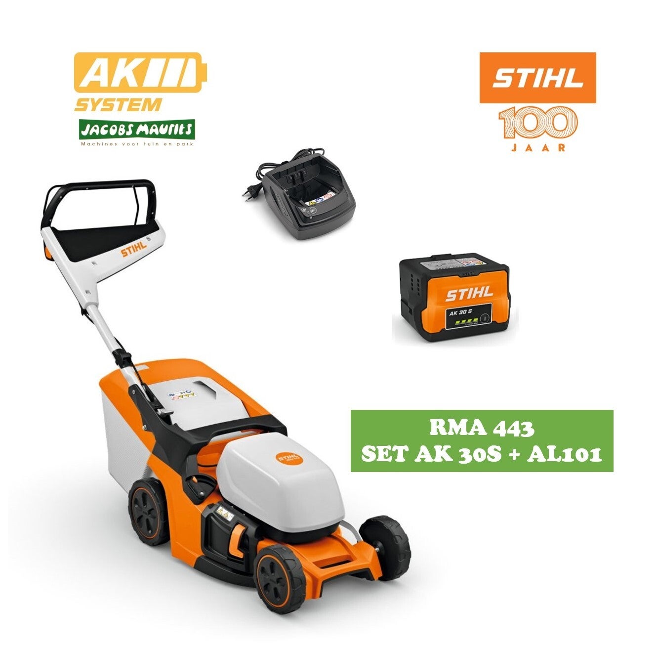 Stihl RMA 443 .3 accu grasmaaier (41cm - met AK 30 S accu en AL 101 lader)