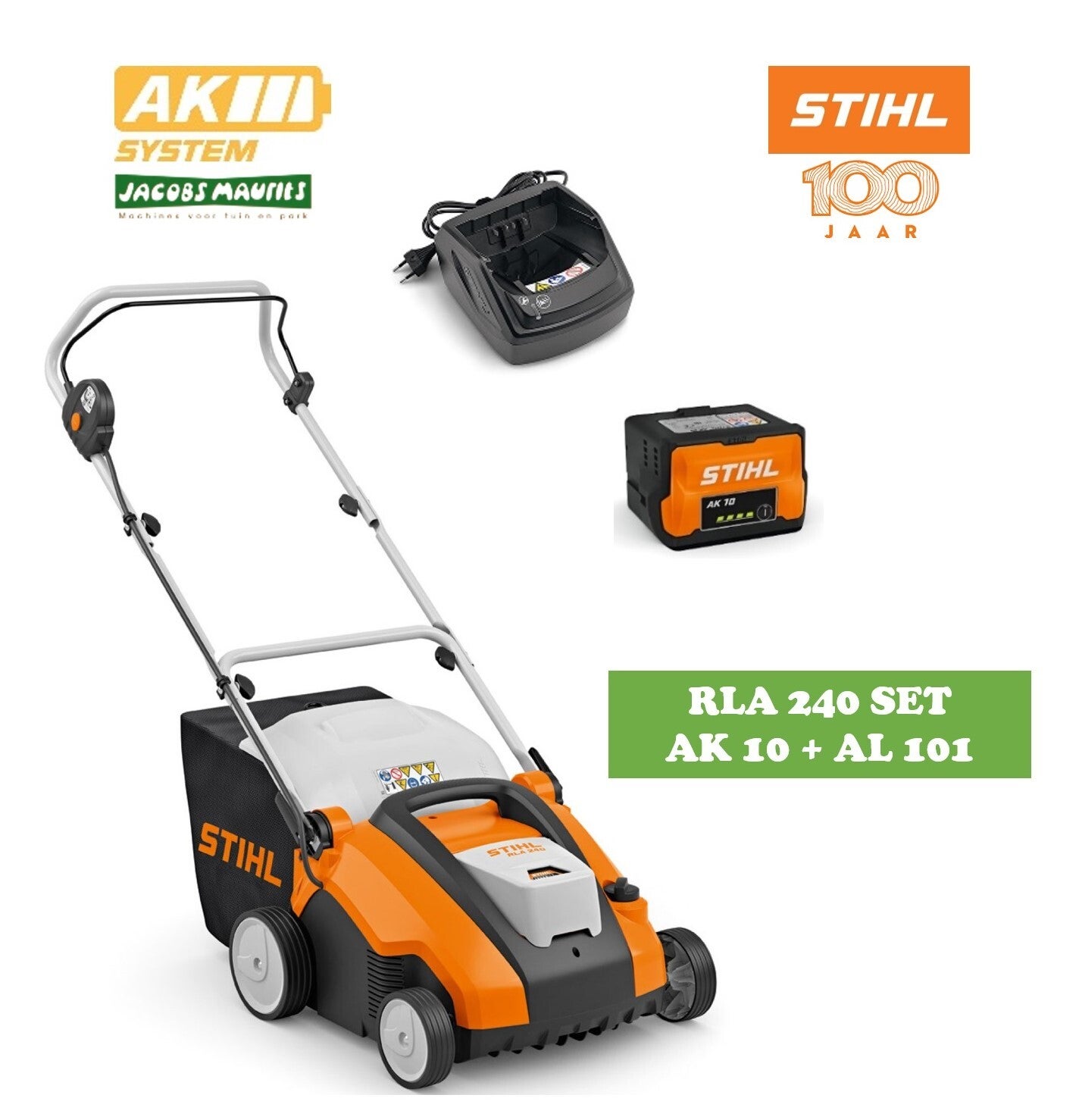 Stihl RLA 240 accu verluchter (met accu AK 10 en lader AL 101)