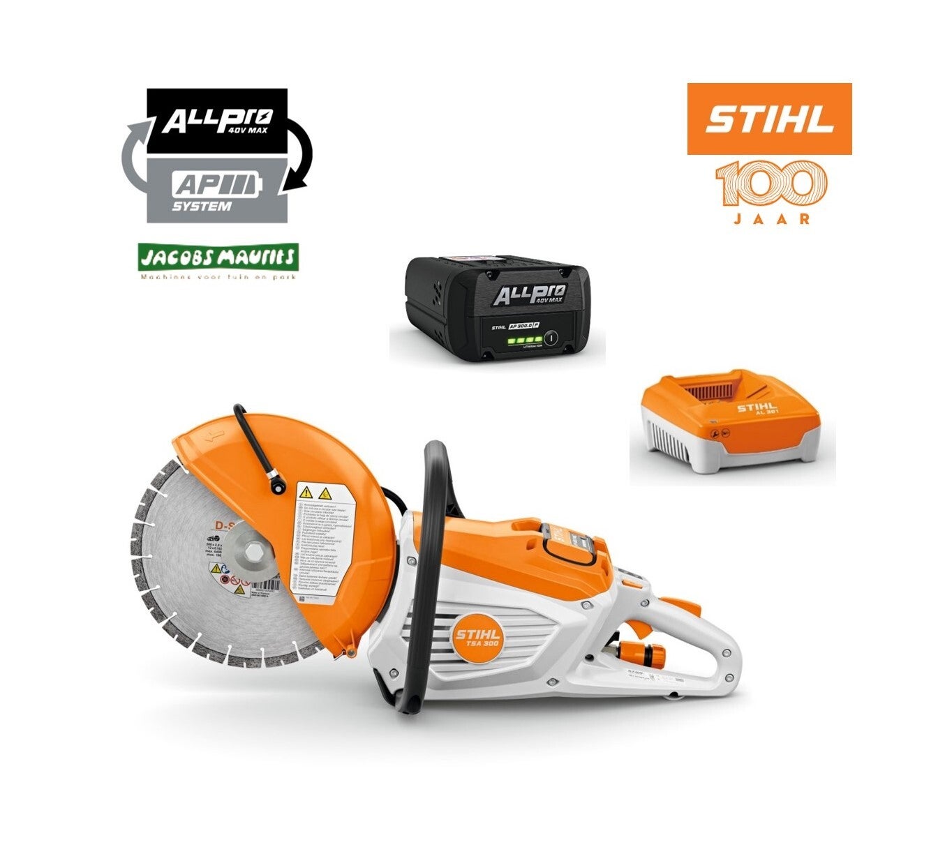 Stihl TSA 300 accu doorslijper (met AP 300 P accu en AL 301 lader)