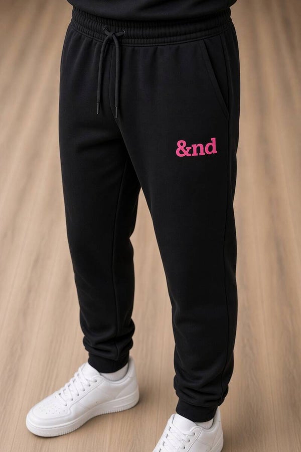 &nd Fleeced Unisex Joggers Pink
