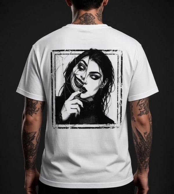 Oversized “goth” tee white