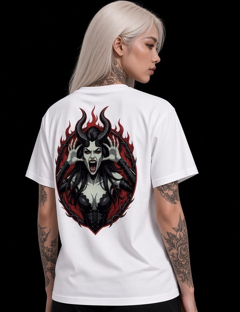 &nd unisex demon Tee white