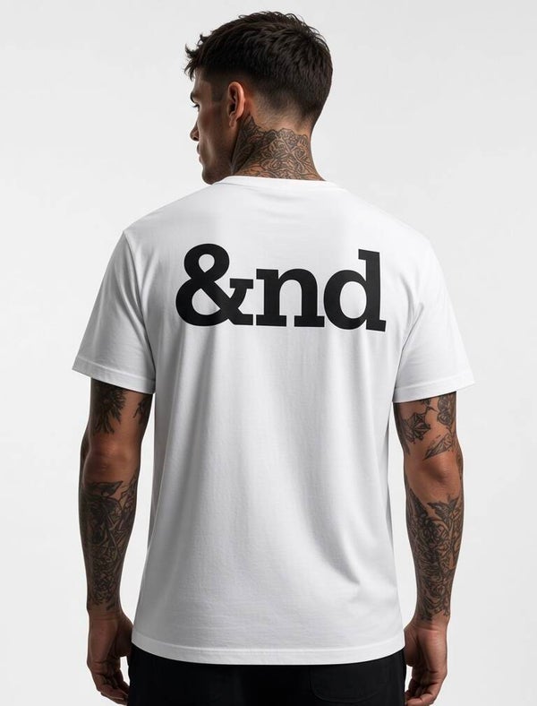 Unisex &nd black and white oversized tee