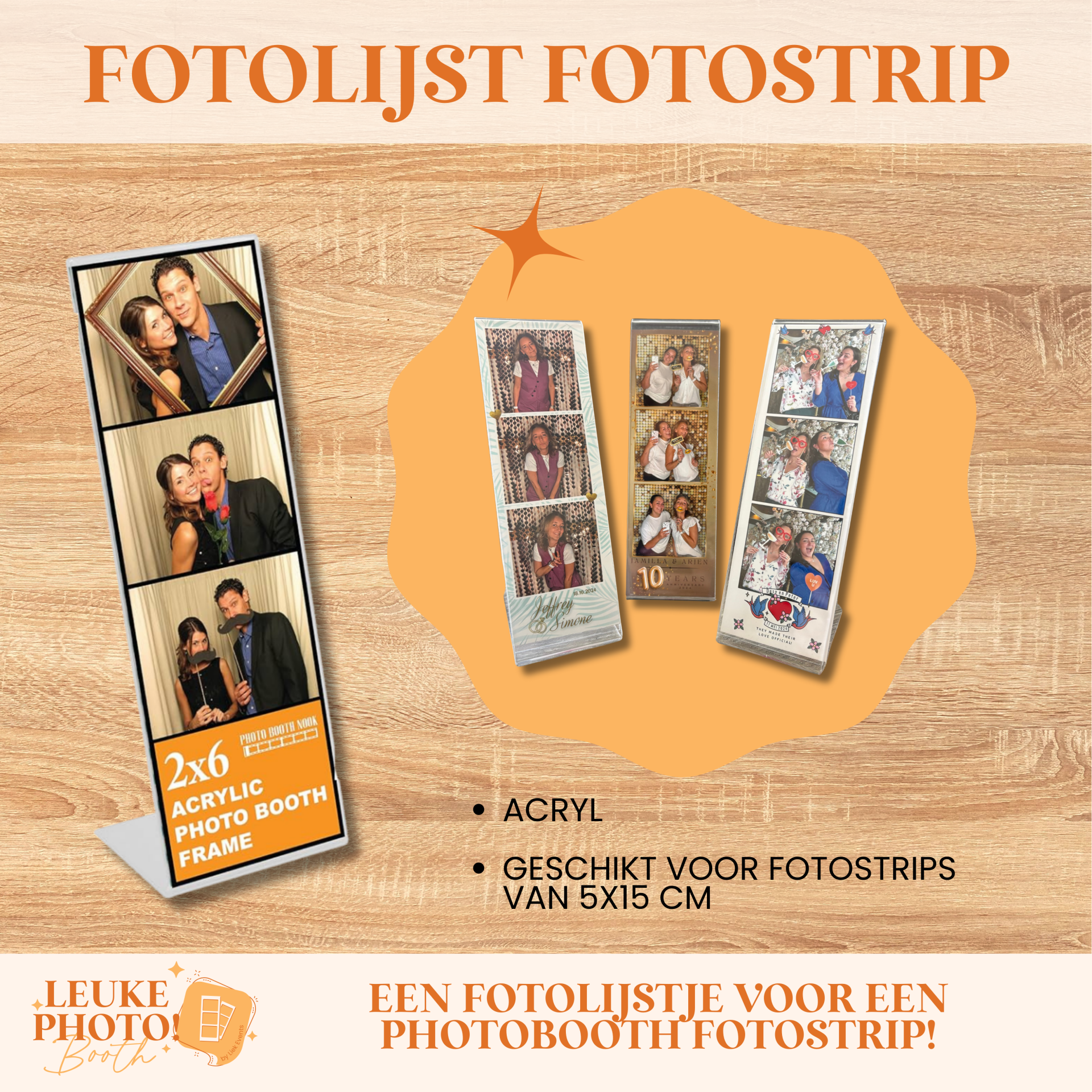 Per stuk | Photobooth Fotostrip Fotolijstje / Fotoframe